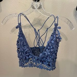 Free People Bralette/Top. Size: XS. Color: Blue/Periwinkle.